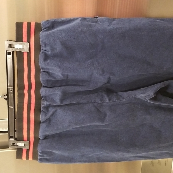 💕RACHEL COMEY💕 Doxa Pant Striped Elastic Waist Acid Wash Denim Navy Large NWT - Picture 13 of 16